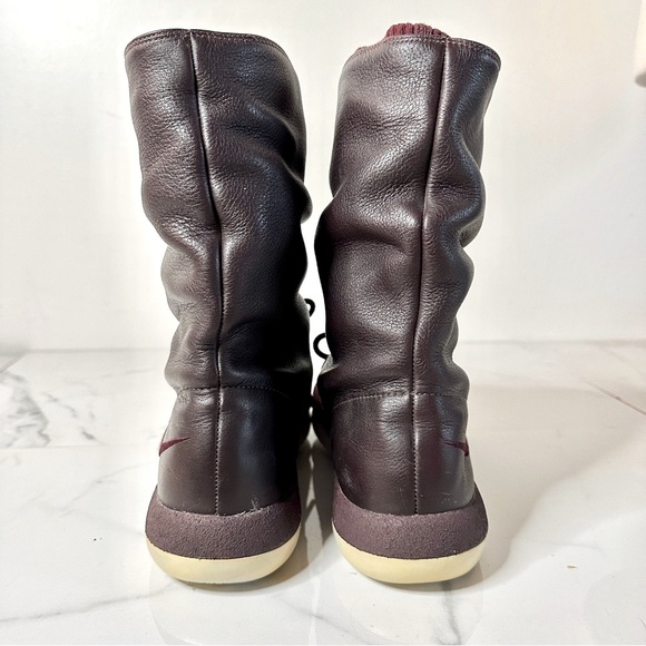 Nike Two Hi Fly Knit Sneaker Boot 8.5 Deep Burgundy - Picture 4 of 8